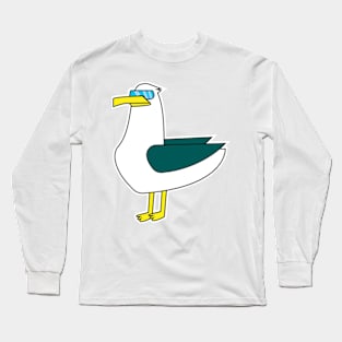 Cool seagull, bird, sea Long Sleeve T-Shirt